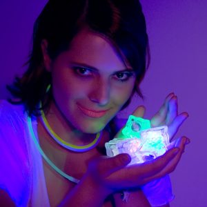 Leuchtende Eiswürfel bei einem Eventlights Fotoshooting